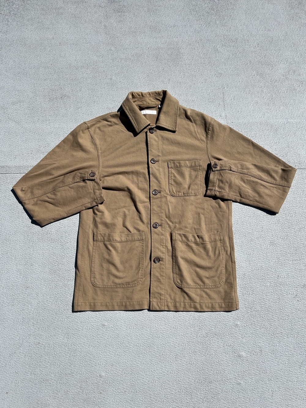 Uniqlo Tan Work Shirt Jacket